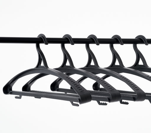 Вешалка плечики пластиковая р-р 48 - 50 ВТ11 черная 5 шт - Магазин вешалок фото 2