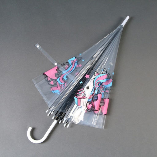 Зонт детский Единорожка полуавтомат прозрачный, d=90см - Funny toys фото 6