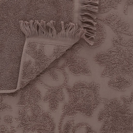 Полотенце махровое "Королевский шик" 50х90см, хлопок 100%, с бахромой, темно-оливковый (Китай)