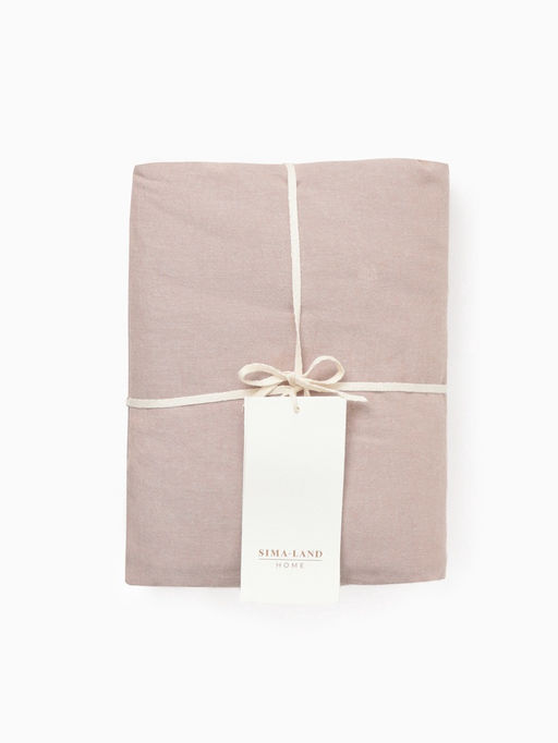 Простыня на резинке евро SL Home Деним, 200200+30 см, бежевая, жатый хлопок - Sima-land home фото 8