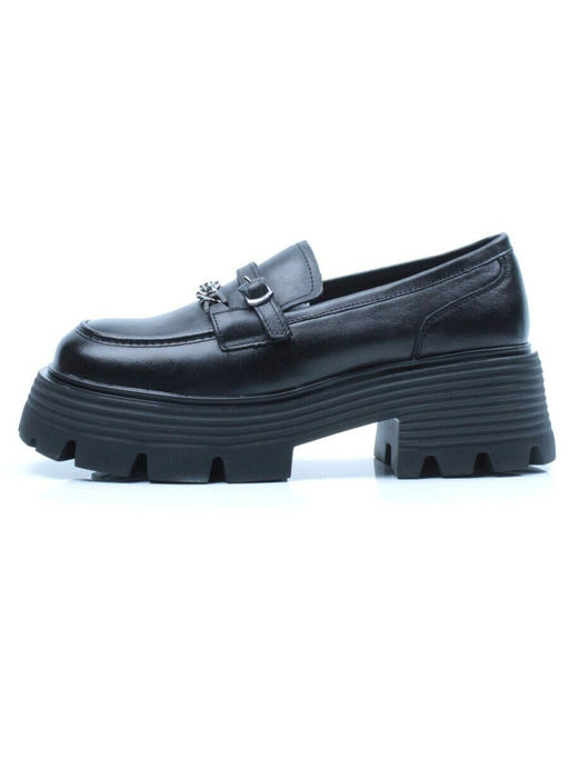 03-5933 BLACK Лоферы женские (натуральная кожа)