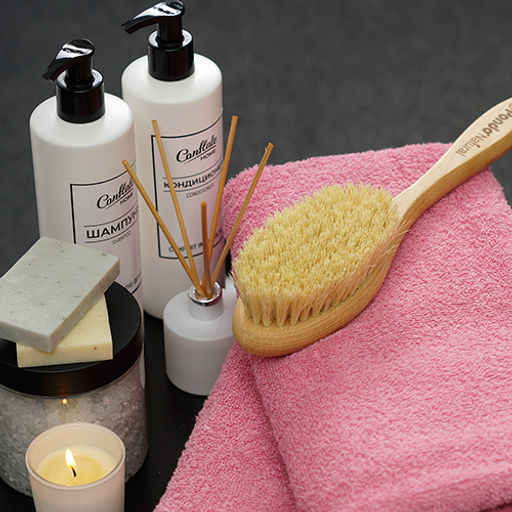 Махровое полотенце GINZA 70х140, 100% хлопок, 450 гр./кв.м. Сирень - Традиция фото 5