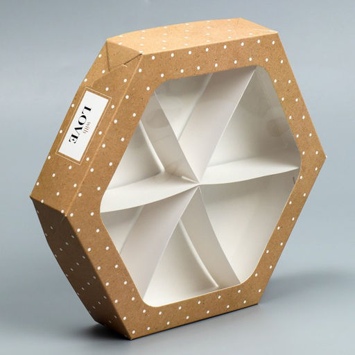 Цена за 5 шт. Упаковка кондитерская, «With love», 23 х 23х 4 см