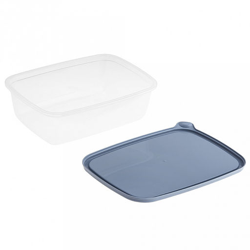 Контейнер для продуктов пластмассовый Романо 1,6л, 23х16,4х6,9см, серо-голубой, подходит для СВЧ (Россия) - Домашняя мода фото 4