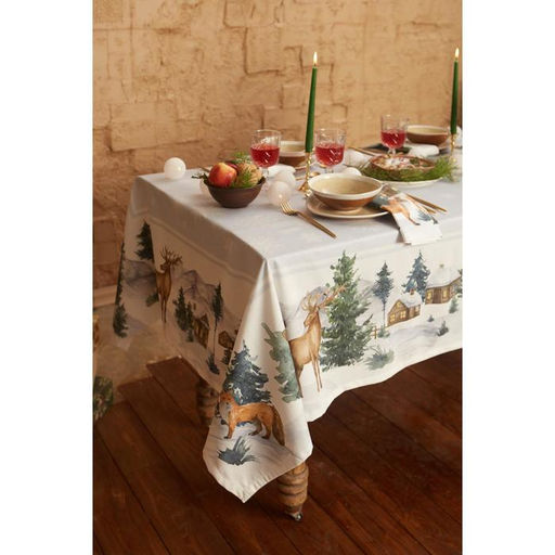 Скатерть новогодняя «Этель» Forest animals, 150×180 ±2 см с ГМВО, 100% хлопок, саржа 190 г/м²