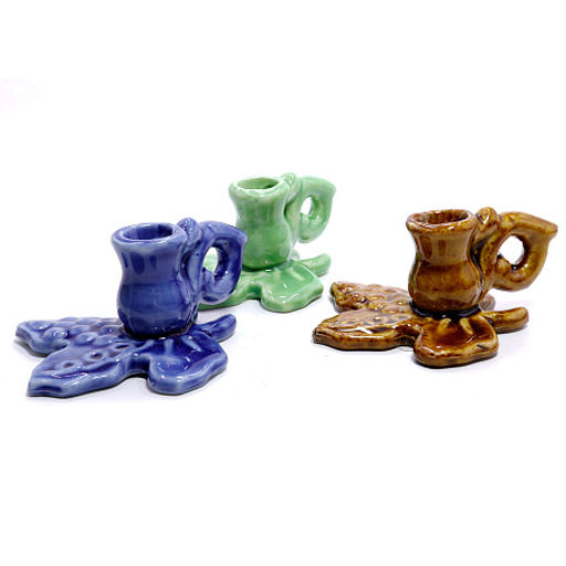 Подсвечник МИКС цвет керамика с листочком Винограда - Сандаловый дом фото 2