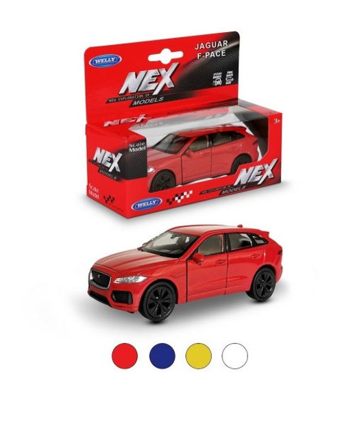 Welly. Машинка 1:38 "Jaguar F-Pace" пруж. мех., цвет в ассорт. арт.43726W