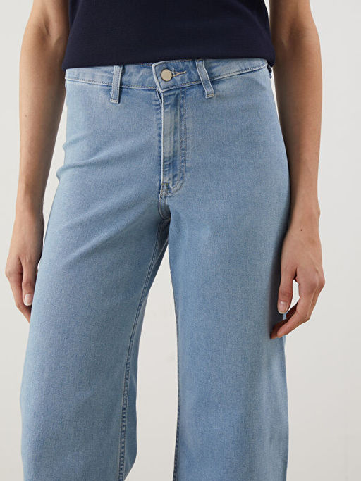 Wideleg Kad?n Jean Pantolon