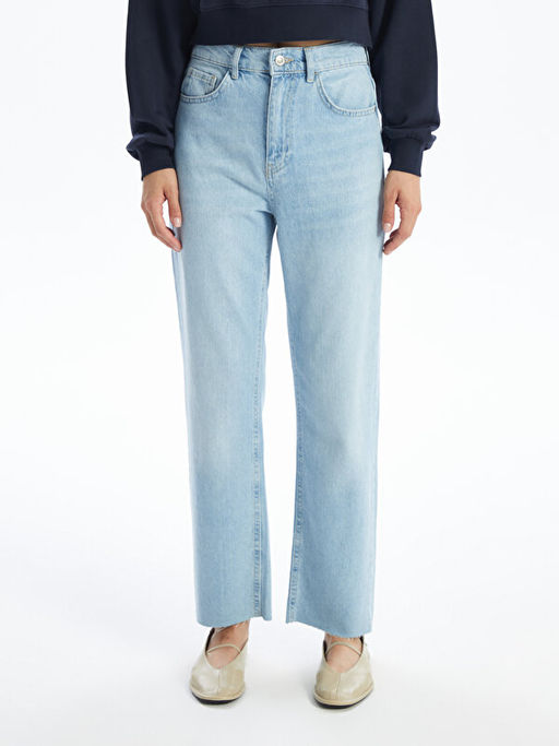 Straight Fit Kad?n Jean Pantolon