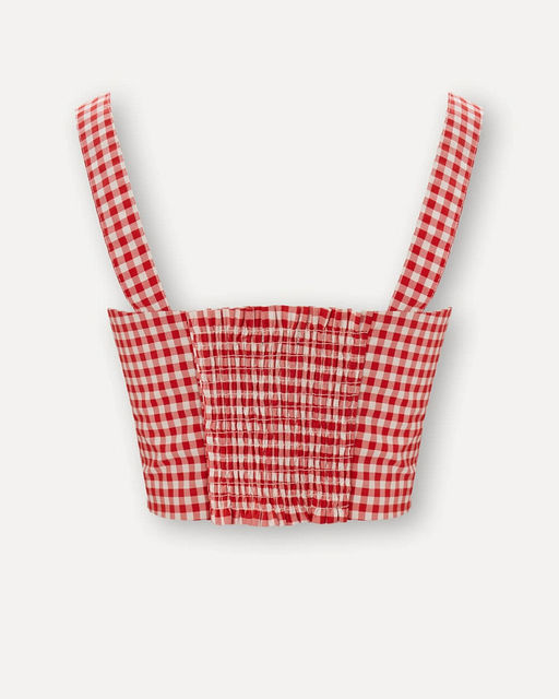 Блузка-топ в красно-белую клетку - Incity фото 13