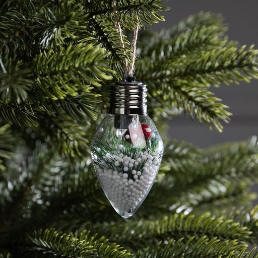 Ёлочный шар Снежная хвоя, 95.5 см, 1 LED, от батареек LR443, свечение тёплое белое - Luazon lighting фото 7