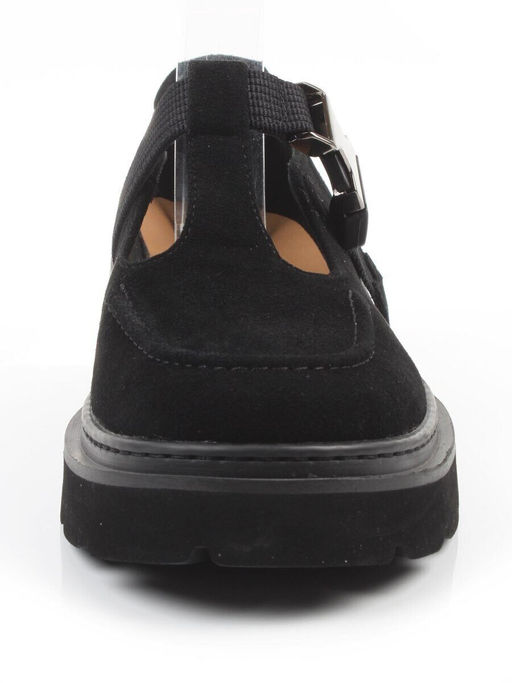 06-DLG06-3 BLACK Туфли женские (натуральная замша)