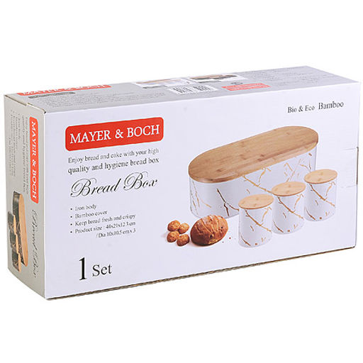31398 Хлебница 44х21х12,5 угл.сталь/бамбук MB(х4) - Mayer&boch фото 4