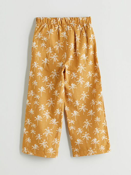 Beli Lastikli Keten Kar???ml? K?z ?ocuk Pantolon