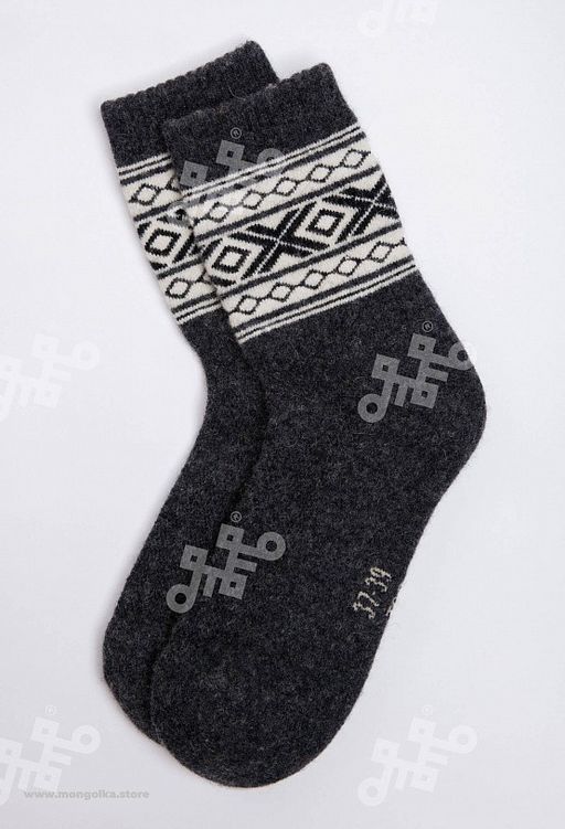 из натуральной шерсти монгольской овцы носки унисекс - Mongolka фото 2