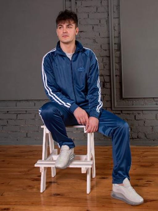 Мужской Спортивный костюм Стрим-3 темно синий джинс от Спортсоло - Sportsolo фото 19