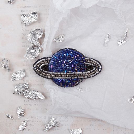 Klart набор для вышивания 10-010 Брошь. Сатурн 7.5 х 4.5 см