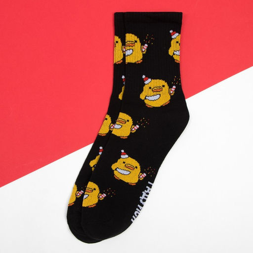 Носки новогодние мужские KAFTAN «Веселись» размер 41-44 (27-29 см), цвет чёрный