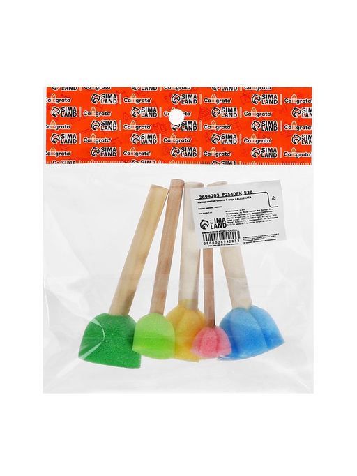 Набор кистей - спонжей, для рисования, 5 штук