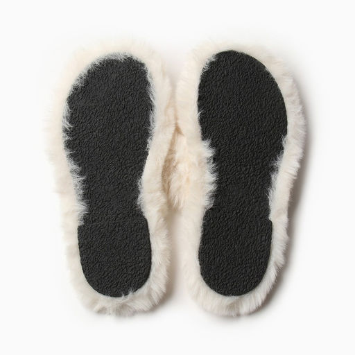 Тапочки женские с открытым носом размер 39, цвет молочный