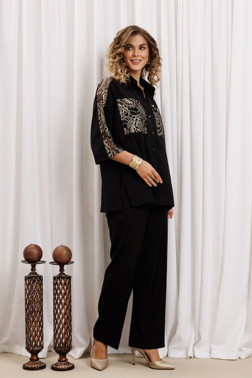 Костюм Gizart 5440 черный, золото