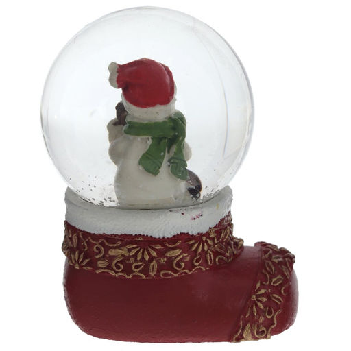 Фигурка декоративная "Дед Мороз/Снеговик" в стекл шаре, L5 W4,5 H7 см, 2в.