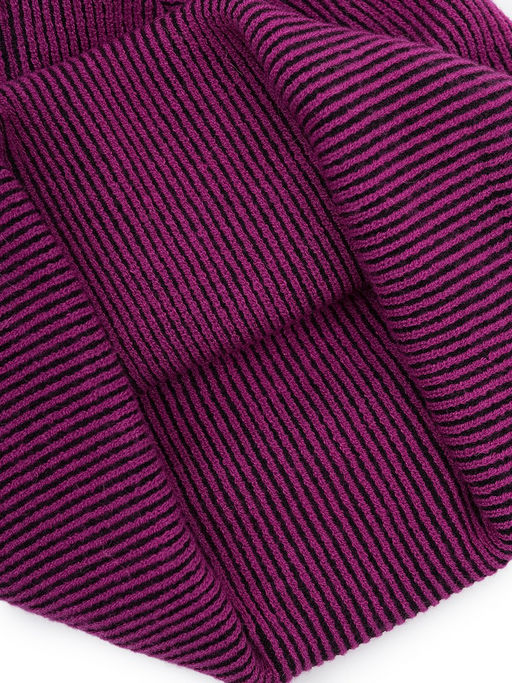 Шапка жен. виск+нейл+каш LB-A53067 fuchsia/black