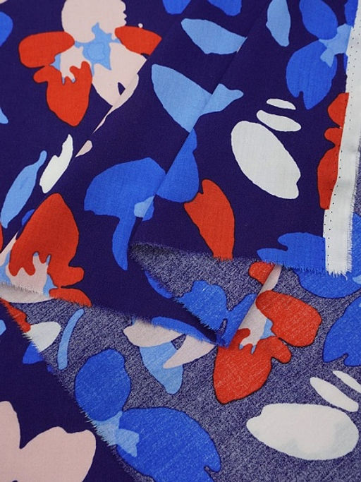 Штапель Лоретта цв.чернильно-васильковый, ш1.45м, вискоза-100%, 100гр/м.кв - Купава фото 11