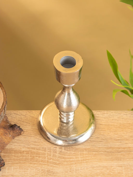 Подсвечник «Ферзь», 13 см, алюминий, серебро