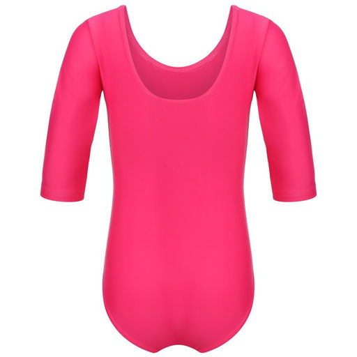 Купальник гимнастический Grace Dance, с рукавом 3/4, р. 40, цвет малина  фото 4