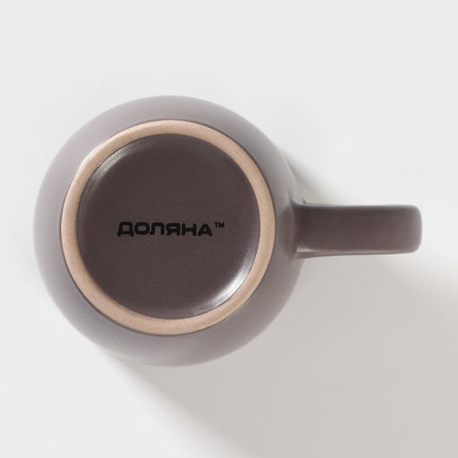 Кружка керамическая Доляна Пастель, 360 мл, цвет коричневый  фото 8