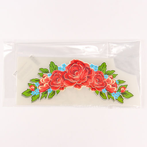 Термонаклейка «Розы», центральные, уменьшенные, 22 х 8,7 см, набор 10 шт.