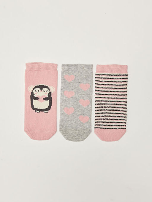 Desenli K?z Bebek Soket ?orap 3l? - Waikiki фото 2