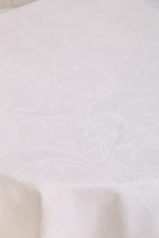 Скатерть Премиум Кружева-белая 140*170 см. п/лен - Лен поволжья фото 3