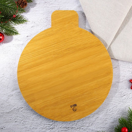 Менажница деревянная новогодняя «Ёлочная игрушка», 28.8×24.9 см