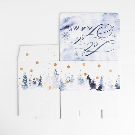 Коробка подарочная новогодняя складная Let it snow, 22×15×10 см, Новый год