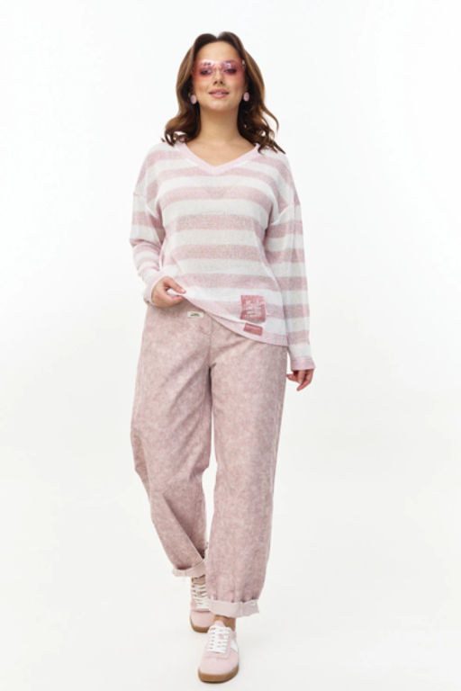 Джемпер 2260/1 Бело-розовый - Ave rara фото 2