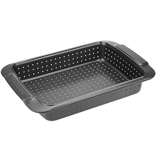 Форма для выпечки с тефлоновым покрытием 32х21,5см, h5см, с перфорацией (Китай)