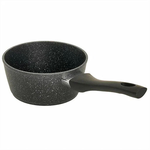 Ковш алюминиевый 1.5л, ИНДУКЦИЯ с антипригарным покрытием BLACK MARBLE 16см AK-72N - Delta фото 3