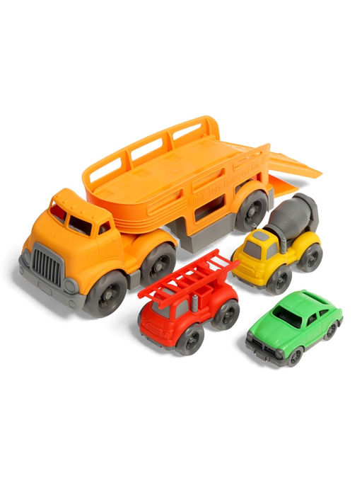 Грузовик - автовоз «Спецтехника», с 3 машинками, подвижные элементы, цвет МИКС