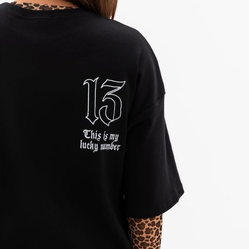 Футболка женская MIST Lucky, размер L-XL, чёрная