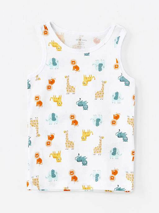 Bisiklet Yaka Bask?l? Erkek Bebek Atlet 3l? - Waikiki фото 2