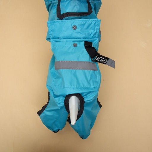 Комбинезон для собак, демисезонный с козырьком, размер S (ДС 28, Ог 41, ОШ 31 см), голубой - Simaland фото 19