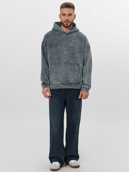 Теплое худи мужское серое с начесом - Mark formelle фото 3