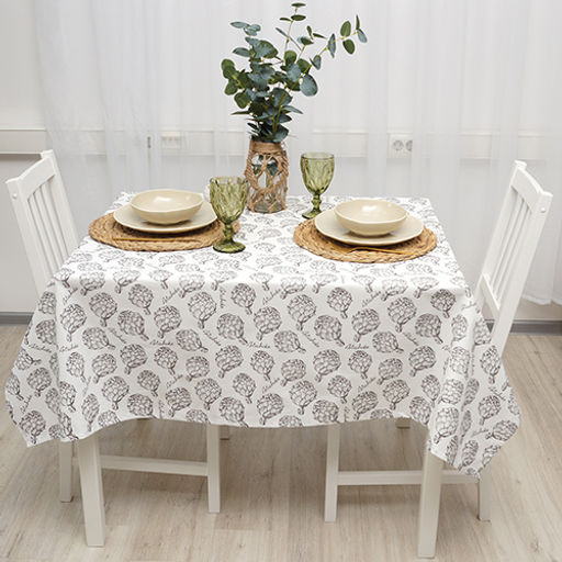 Скатерть 145х220, рогожка, 100 % хлопок, Артишоки ВБ 145х220 - Традиция фото 2