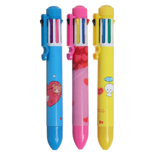 Цена за 25 шт. Ручка шариковая многоцветная Calligrata, автоматическая, 8 цветов, МИКС фото 12