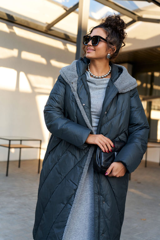 Пальто Beautiful Free 8017 иссиня-черный