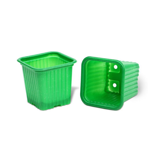 Цена за 3 шт. Горшок для рассады, 210 мл, d=7 см, h=6.5 см, зелёный, в наборе 10 шт., Greengo