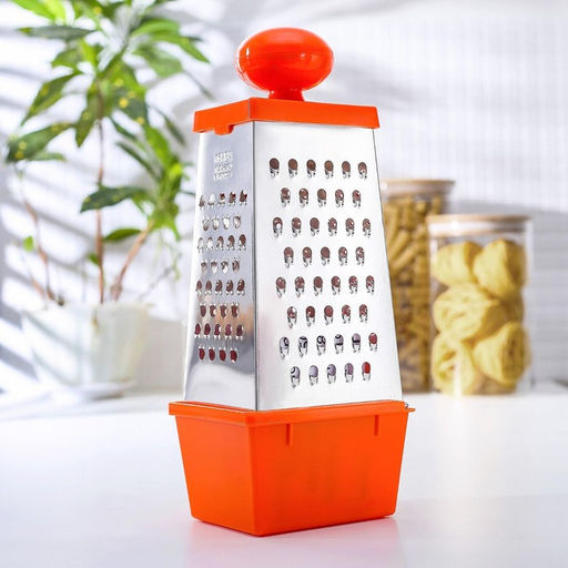 Тёрка «Комфорт», 4 грани, с контейнером 450 мл, 28×12×9 см, цвет МИКС