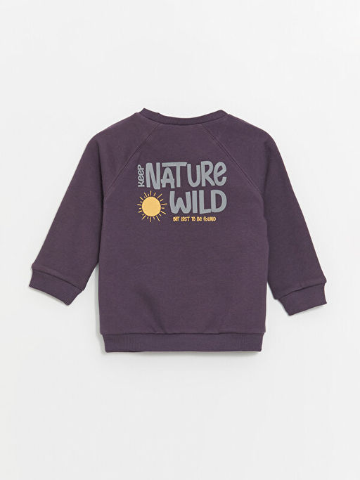 Bisiklet Yaka Uzun Kollu Bask?l? Erkek Bebek Sweatshirt - Waikiki фото 3
